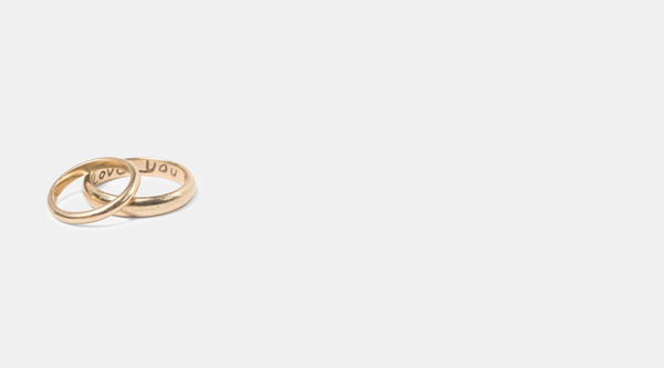 His and Hers Matching Gold Wedding Bands
