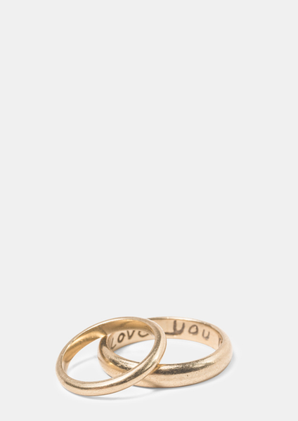 His and Hers Matching Gold Wedding Bands
