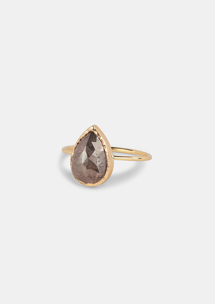 Vale x Stone Fox Bride Raw Diamond Bezel Ring test sfb
