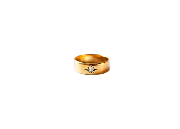 Vintage Yellow Gold Gypsy Band