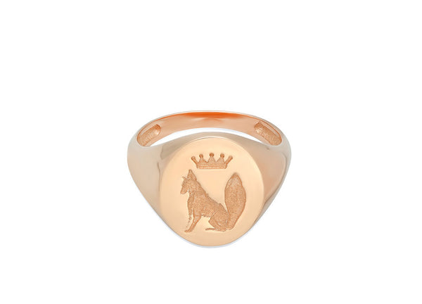 Stone Fox Bride x Iconery Gold Signette Fox Ring