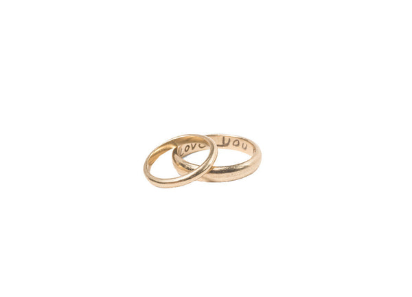 His and Hers Matching Gold Wedding Bands