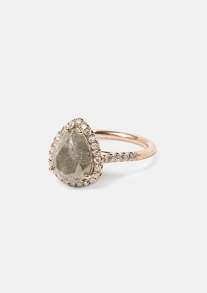 Stone Fox Bride Raw Grey Diamond Engagement Ring