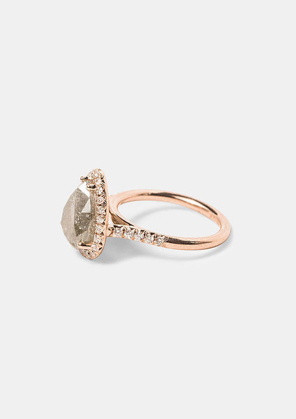 Stone Fox Bride Raw Grey Diamond Engagement Ring