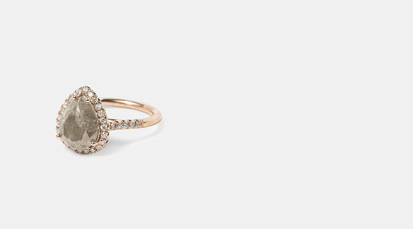 Stone Fox Bride Raw Grey Diamond Engagement Ring