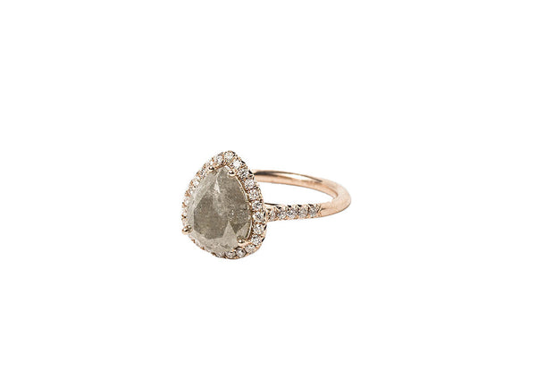 Stone Fox Bride Raw Grey Diamond Engagement Ring