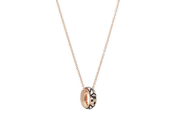 Stone Fox Bride x Iconery Gold Skull Pendant Necklace with Oxidation